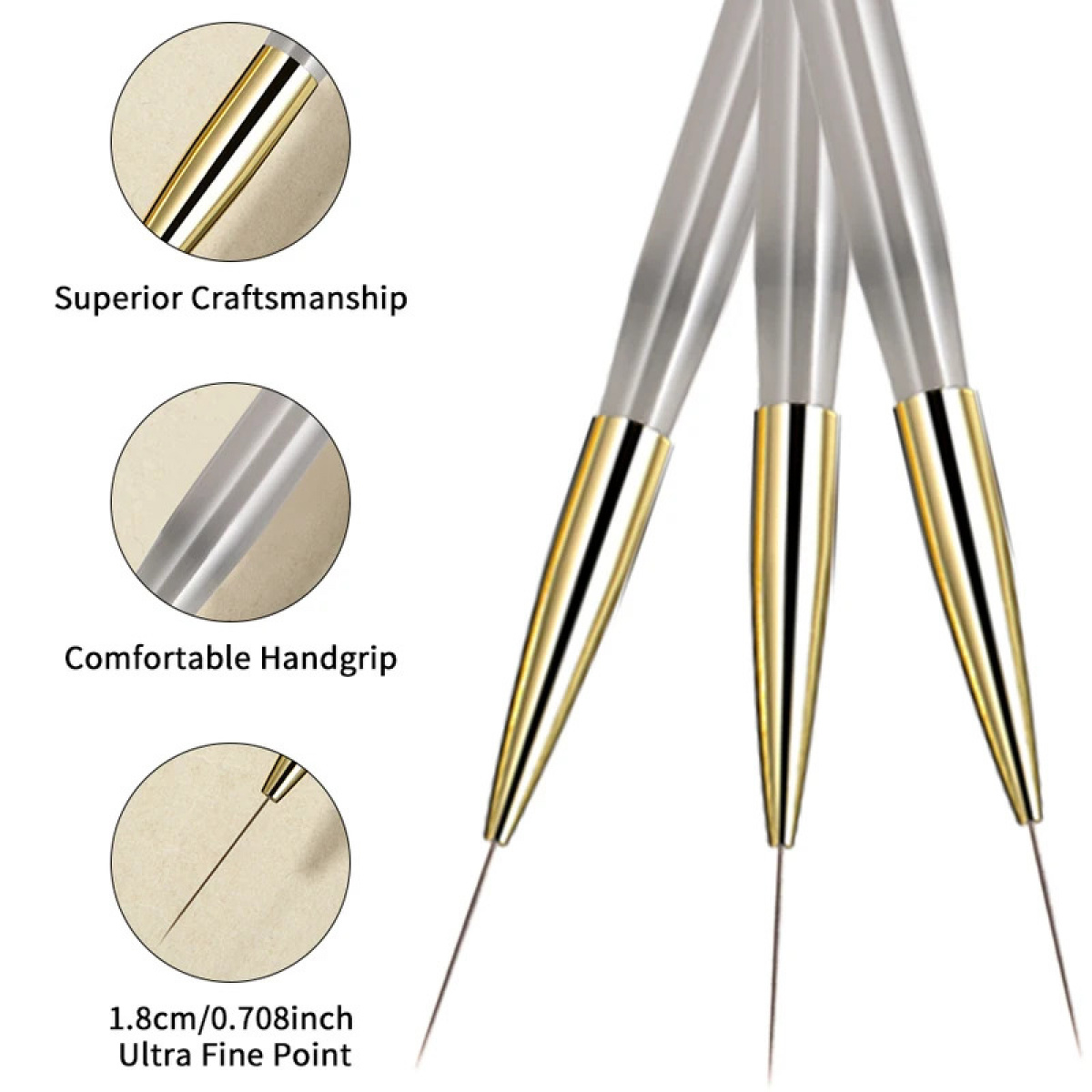 1/2/5 Stuks Nagelkunst Liner P - Detailing Brush Set recensie en prijs